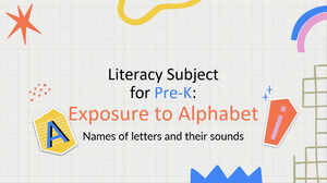 Sujet d'alphabétisation pour le pré-K : exposition à l'alphabet