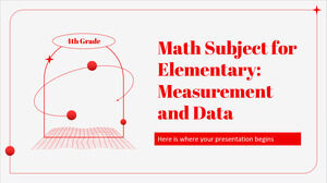 小学数学科目 - 四年级：测量和数据