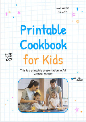 아이들을 위한 인쇄 가능한 요리책