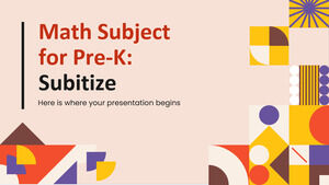 Matéria de Matemática para Pre-K: Subitize