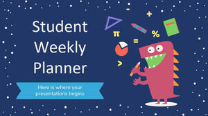 Planejador semanal do aluno