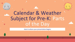 Pre-K のカレンダーと天気のテーマ: 1 日の時間帯