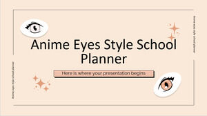 Planejador de escola de estilo de olhos de anime