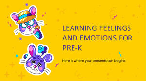Sentimientos y emociones de aprendizaje para Pre-K