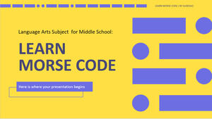Language Arts Subject for Middle School: Learn Morse Code