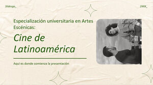 Kolej için Görsel ve Sahne Sanatları Bölümü: Latin Amerika Sineması