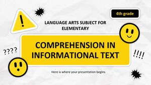 Materia de Artes del Lenguaje para Primaria - 4.° Grado: Comprensión en Texto Informativo