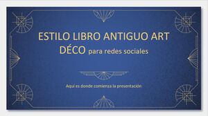 Art Deco Old Book Style for Social Media