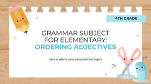 Matéria de Gramática do Ensino Fundamental - 4ª Série: Ordenação de Adjetivos