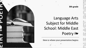 Language Arts Subject for Middle School - 8th Grade: Middle East Poetry