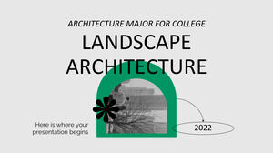 Architettura principale per il college: architettura del paesaggio