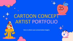 Portofoliu de artist concept de desene animate