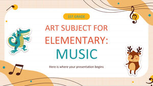 Art Subject for Elementary - 1st Grade: Music Education