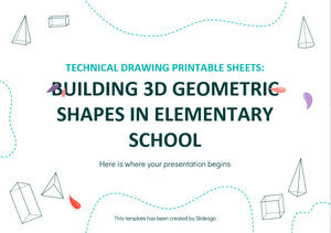 Technical Drawing Printable Sheets: Building 3D Geometric Shapes in Elementary School