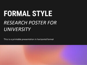 Formal Style Research Poster for University