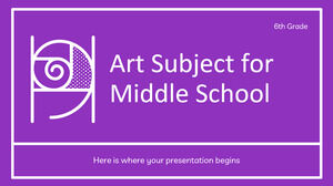 Art Subject for Middle School - 6th Grade: Drawing