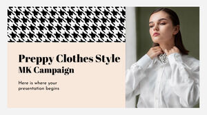 Preppy Clothes Style MK 캠페인