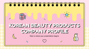 Perfil de la empresa de productos de belleza coreanos