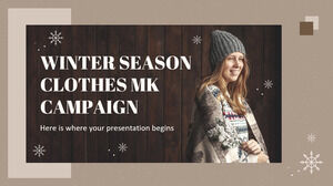 Campanha Roupas da Temporada de Inverno MK