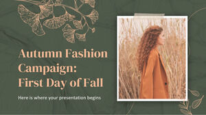 Campagna Autunno Moda: Primo giorno d'autunno