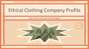 Unternehmensprofil für ethische Kleidung
