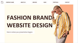 Design de site de marca de moda