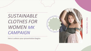 여성을 위한 지속가능한 의류 MK 캠페인