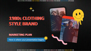 Plano de marketing de marca de estilo de roupas dos anos 80