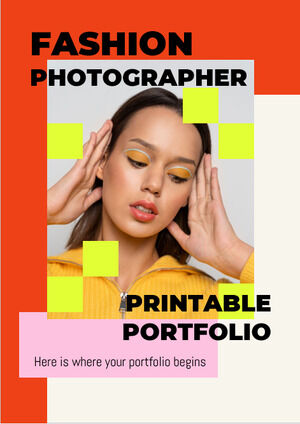 Fashion Photographer Printable Portfolio