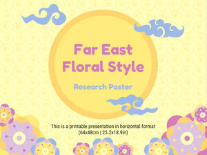 Pôster de pesquisa de estilo floral do Extremo Oriente