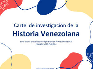 Cartaz de Pesquisa da História da Venezuela