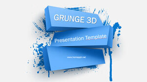 Plantillas de PowerPoint de negocios 3D Grunge