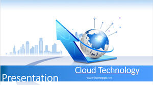 Modelos de Powerpoint de tecnologia de nuvem