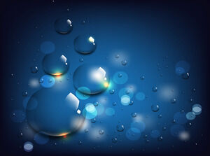Waterdrops Blue Powerpoint Templates