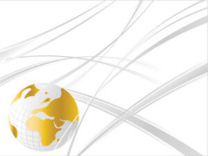 Global Yellow World Powerpoint Templates