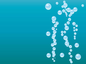 Plantillas de PowerPoint de burbujas acuáticas