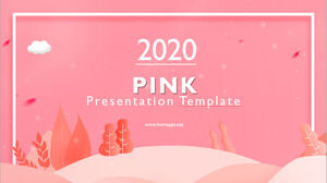 Modelos de PowerPoint de cores pastel rosa