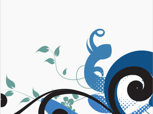 Șabloane Powerpoint abstracte florale albastre