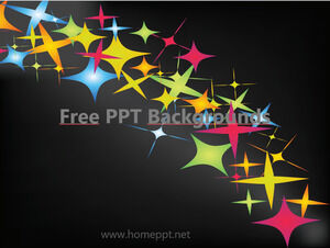 Colorful Light Sparks Powerpoint Templates