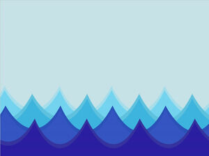海洋中的波浪 Powerpoint 模板
