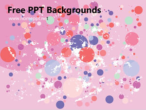 Plantillas de PowerPoint de puntos abstractos púrpuras