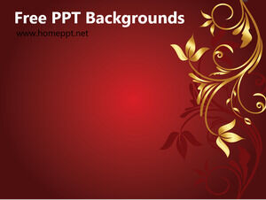 Abstract Red Flourish Powerpoint Templates