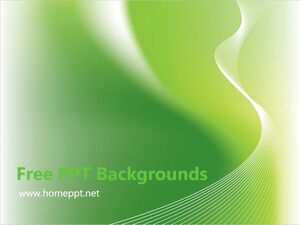 Abstract Green Glow Waves Powerpoint Templates