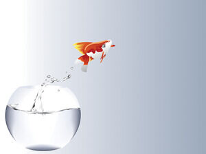 Fish is Jumping Out Powerpoint Templates