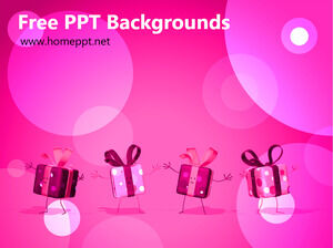 Pink Surprise Packages Powerpoint Templates