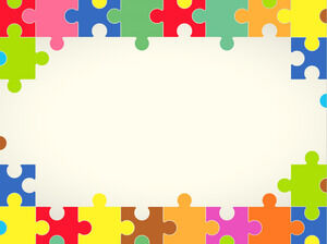 Kolorowe puzzle Szablony Powerpoint