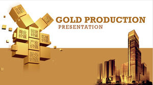 เทมเพลต Powerpoint การผลิตทองคำ