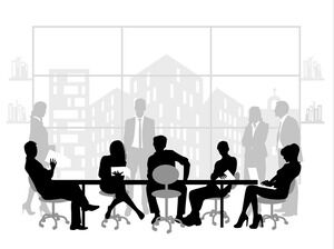 Spotkanie biznesowe w szablonach Office Powerpoint