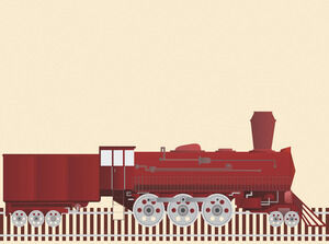 A Red Train Powerpoint Templates
