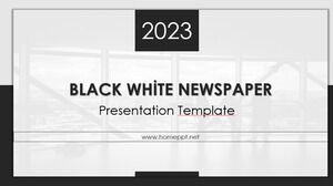Czarno-białe szablony gazet Powerpoint